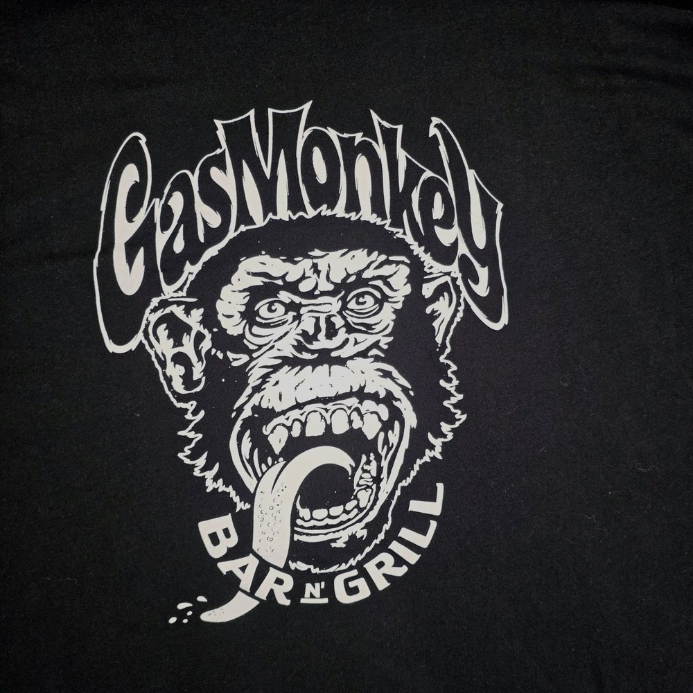 GAS MONKEY GARAGE T-SHIRT‎ V-Neck BLACK Men's 2XL